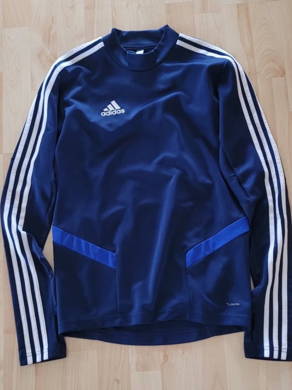 Adidas Tiro Long Sleeve Training Top — Navy Blue, Size XS